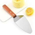 thumbnail image 5 of Oleegame 1PC Kitchen Utensils Set Home Triangle Cuisine Cheese Spatula Wooden Handle Cake Spatula Kitchen Baking Tool Stainless Steel Pizza Spatula Yellow, 5 of 5