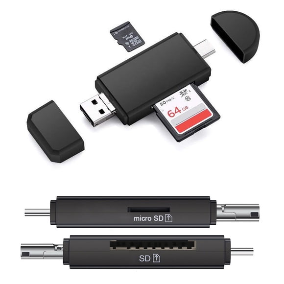 OTG Adapter for Micro SD & SD Cards, USB Compatible Memory Card Reader Universal SD Card Reader