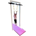 thumbnail image 3 of GymPros Deluxe Kids Indoor Doorway Gym 6 Piece Swing Set Playground + Pull Up Bar, Swing Seat, Climbing Cargo Net, 2X Gymnastics Trapeze Rings, Rope Ladder for Children Home Fitness Strength Training, 3 of 9