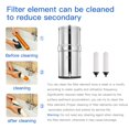 thumbnail image 4 of FACHIOO 2.25 Gallon Stainless Steel Gravity-Fed Water Filter System with 2 White Ceramics Purification Washable Filter, Portable Countertop Filter Sy, 4 of 9