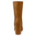 thumbnail image 3 of Unique Bargains Bottines à Talon Bloc Extensibles à Bout Rond pour Femmes, 3 of 6