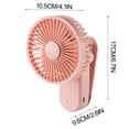 thumbnail image 2 of Pink Magnetic Clip Fan Usb Rechargeable 3 Wind Levels 90 Degree Rotation Quiet Desktop Portable For Home Bedroom, 2 of 7