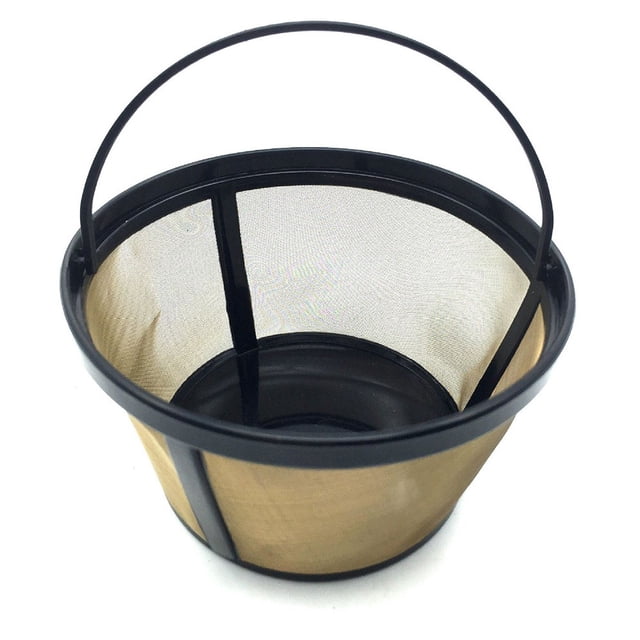 Mosiee 4 Cup Stainless Steel Reusable Basket Coffee Filter High Temperature Resistant Mesh For Mr. Coffee Machines With Solid Bottom