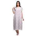 thumbnail image 1 of Moomaya Printed Nightdress For Ladies Cotton Ruffled Border Nursing Night Gown, 1 of 5