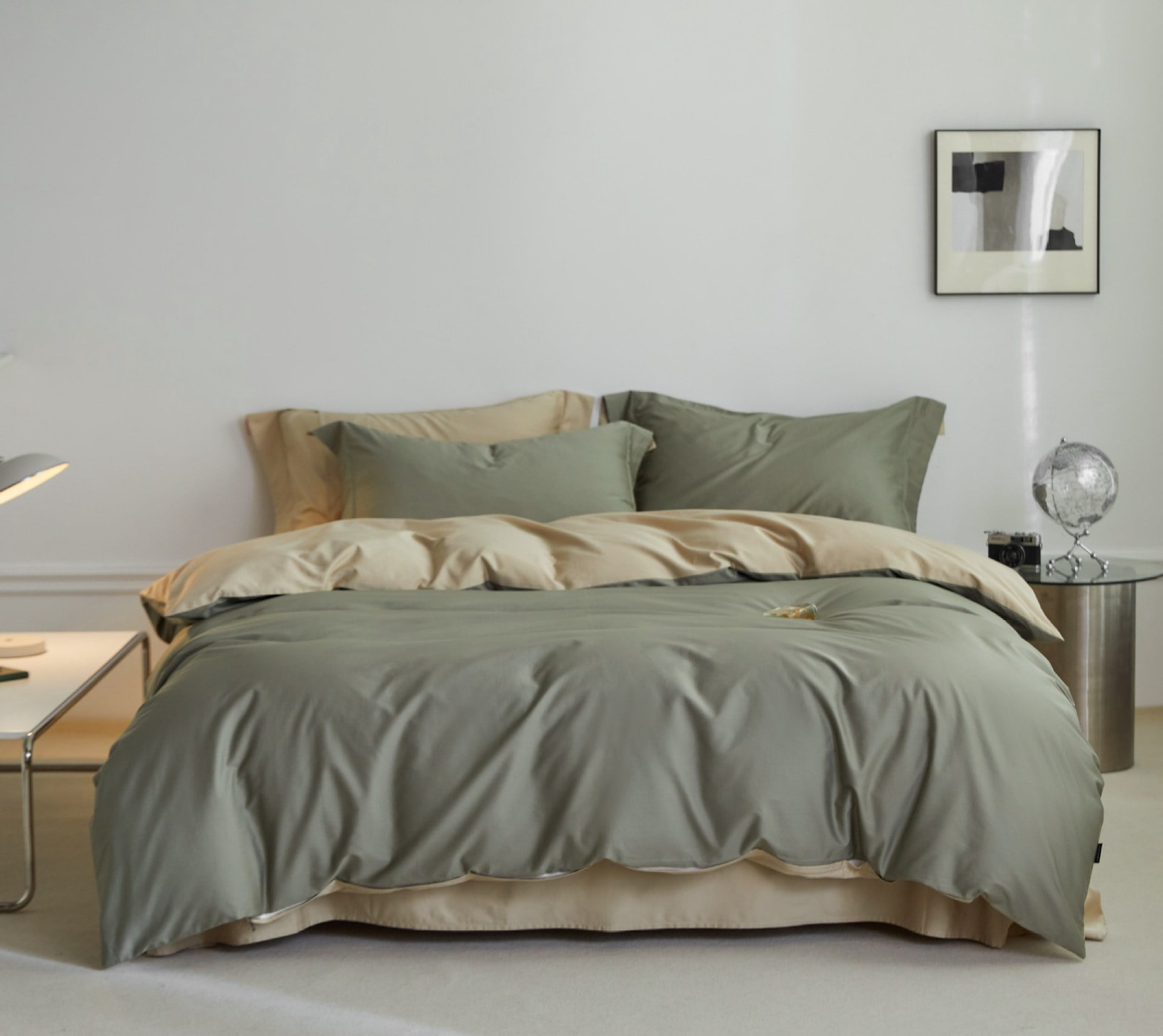 Zhuge Bed Sheets Set, Bedding Sheets Pillowcases Kit, Twin Bed Set, Hotel Bedding, Home Decor(Gray)