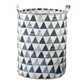 thumbnail image 3 of Patterned Linen Laundry Hamper Large Open Top Stylish Breathable Fabric For Home Bedroom Bathroom Durable Easy Design, 3 of 5