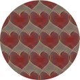 thumbnail image 1 of Ahgly Tapis de Zone Rond Lavable en Machine Intérieur Transitionnel Or Foncé Brun, 6 Pieds Rond, 1 of 7