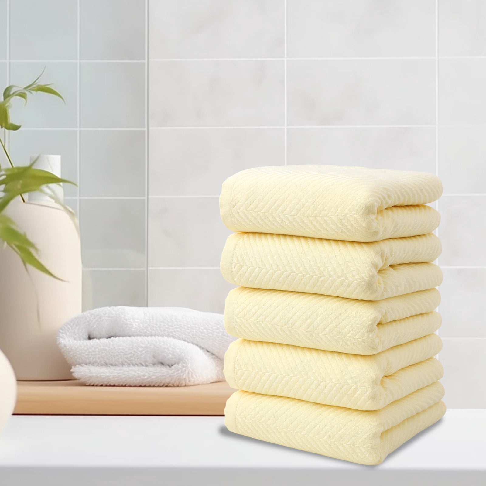 Maplenight 5-Pack 100% Cotton Hand Towels Set for Bathroom Shower