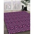 thumbnail image 3 of Ahgly Tapis Rond Lavable en Machine Intérieur Transitionnel Orchidée Violet, 5 Pieds Rond, 3 of 7