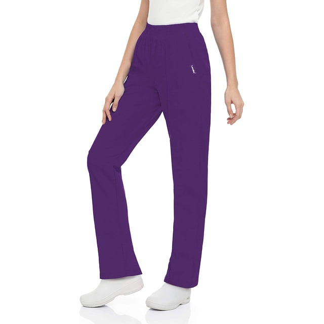 Landau Essentials Pantalon d'Uniforme Médical Coupe Décontractée pour Femmes, Noir, 1 Unité