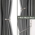 thumbnail image 4 of 4 Pcs Embrasses de Rideaux, Embrasses Métalliques Murales pour Draperies, Crochet Décoratif pour Embrasse de Rideau, Support de Draperie de Fenêtre en Métal Robuste, Argent, 4 of 7