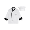 thumbnail image 3 of Aislor Unisex Chef Coat Men's Long Sleeve Chef Jacket with Chef Hat Restaurant Kitchen Cooking Chef Top Uniform White XXL, 3 of 7