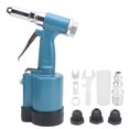 thumbnail image 2 of Pneumatic Pop Rivet Gun, Aluminum Shell 3 Jaw Hydraulic Structure Strong Nail Pulling Force Easy Installation Air Rivet Gun  for Industrial Use for Steel Rivets American Style, 2 of 7
