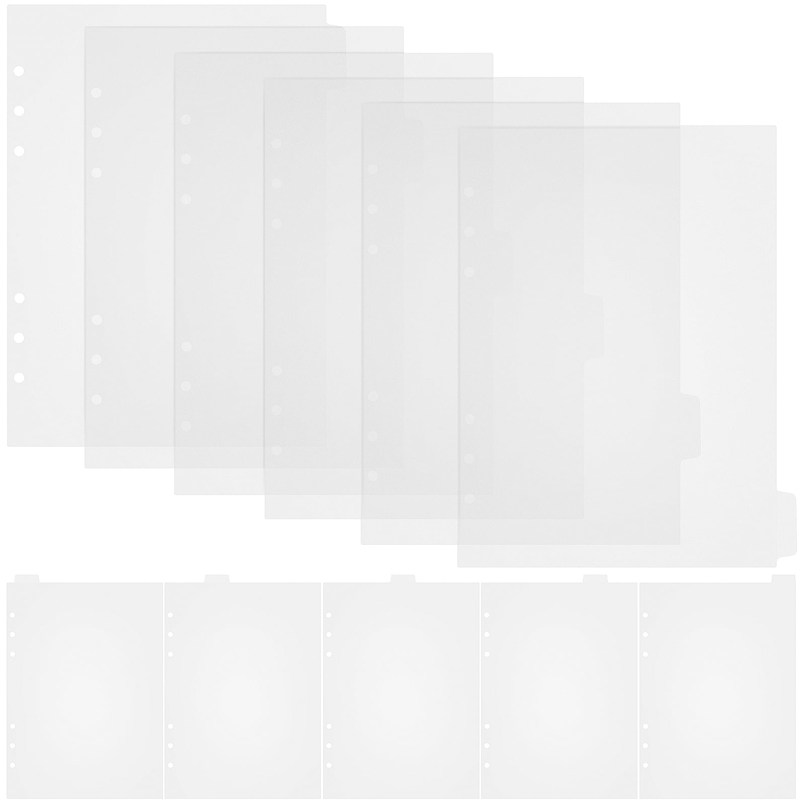 11 Pcs Binder Dividers Clear Binder Dividers With Tabs Plastic Binder Dividers 6 Ring Binder Accessories