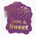thumbnail image 2 of Inkdotpot Pack Of 50 Love Is Sweet Wedding Paper Tags DIY Craft Bracket Shape Real Gold Foil Hang Tags, 2 of 6