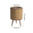 thumbnail image 2 of SSZMDLB Rattan Flower Pot, Flower Pot, Indoor Desktop Flowerpot, Woven Pot Potted Container, Triangular Support Flower Stand, Home Office Decor Planter for Succulents, Plants, 2 of 6