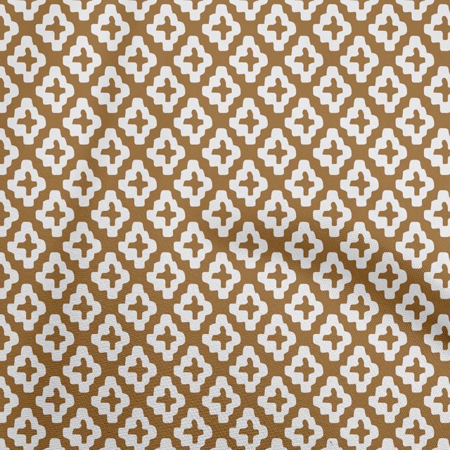 oneOone Cotton Poplin Brown Fabric Abstract Sewing Material Print Fabric By The Yard 42 Inch Wide