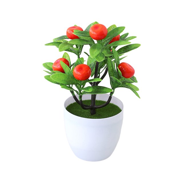 Youkk Stylish Ambience False Plants Collection Materials Artificial Potted Plants orange 1Set