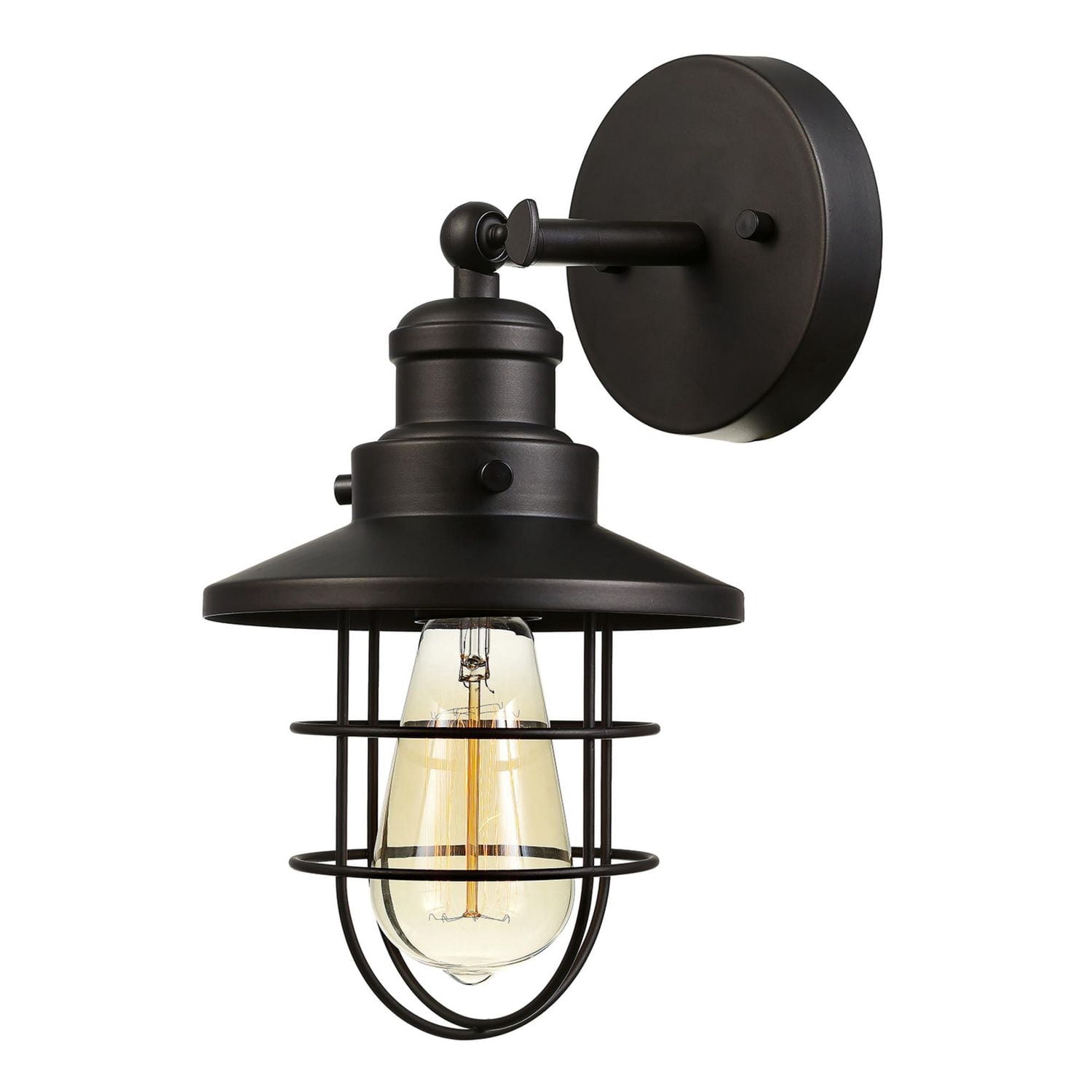 Globe Electric Applique murale à 1 ampoule, collection Beaufort, fini en bronze foncé