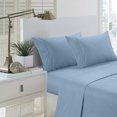 thumbnail image 2 of Martha Collection 1800 Series Embossed Deep Pocket Sheet Set - Super Soft & Wrinkle Free - Luxurious Bed Sheets Set (King, Blue), 2 of 2