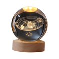 thumbnail image 1 of GROWTH TANK 3D Crystal Ball Night Lamp Bedside Lamp Astronomy Night Lamp with Base LED Light Solar System, 1 of 9