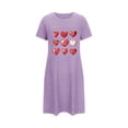 thumbnail image 5 of Chemise de Nuit pour Femmes Chemise de Nuit pour Femme Robe de Nuit à Manches Courtes Chemise de Sommeil Imprimée Tenue de Nuit Chemises de Nuit Douces Imprimé de la Saint-Valentin Chemises de Nuit Robe de Sommeil Douce T-Shirt Classique Nuisette m, 5 of 5
