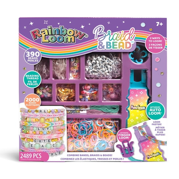 Ensemble de bijoux tressés et perlés Rainbow Loom