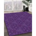 thumbnail image 3 of Ahgly Company Tapis Rond Lavable en Machine Intérieur Transitionnel Orchidée Foncée Violet, 8 Pieds Rond, 3 of 7