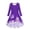 Purple, variant on Kids Toddler Girls Christmas Trees Deer Print Christmas Long Sleeve Party Princess Dress Girls Dresses Red L/8 Y—9 Y