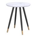 thumbnail image 1 of Contemporary Faux Marble Finish Round Accent Table, 1 of 7