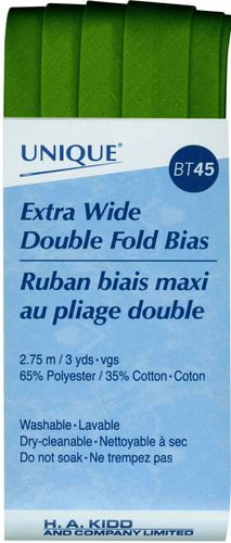 UNIQUE Extra-Wide Double-Fold Bias Tape - ~16 mm (0.63 in) × 2.75 m (5/8 in × 3 yd), polycoton