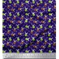 thumbnail image 1 of Soimoi Polyester Crepe Fabric Leaves,Watermelon & Rabbit Kids Print Fabric by The Yard 42 Inch Wide, 1 of 3