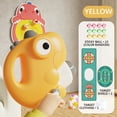 thumbnail image 2 of Yellow Dinosaur Ball Shooter Toy D With 12 Balls Target Vest Shield Plastic 8.66X8.66X5.12 Inch Hand Crank Rotation Continuous Launch Indoor Game For Kids D, 2 of 2