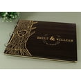 thumbnail image 2 of Handmade Rustic Wedding Wood Wooden Guest Book Personalized Name Engraved Advice Book, 2 of 2