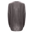 thumbnail image 4 of CEHVOM Chandail en Molleton Décontracté pour Femmes Couleur Unie Col Rond Ample avec Poche Manches Longues en Liquidation, 4 of 6