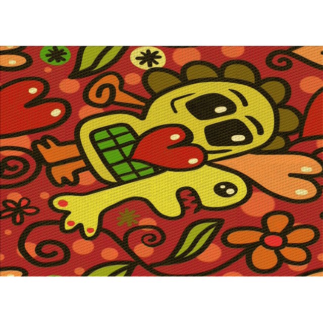 Ahgly Tapis Rectangulaire Lavable en Machine Intérieur Transitionnel Rouge Cramoisi, 2 Pieds x 5 Pieds