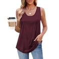 thumbnail image 2 of Dealovy Womens Tank Tops Sleeveless Casual Summer Solid Color Loose Fitted Casual Flowy Basic Tees Outfits, 2 of 7