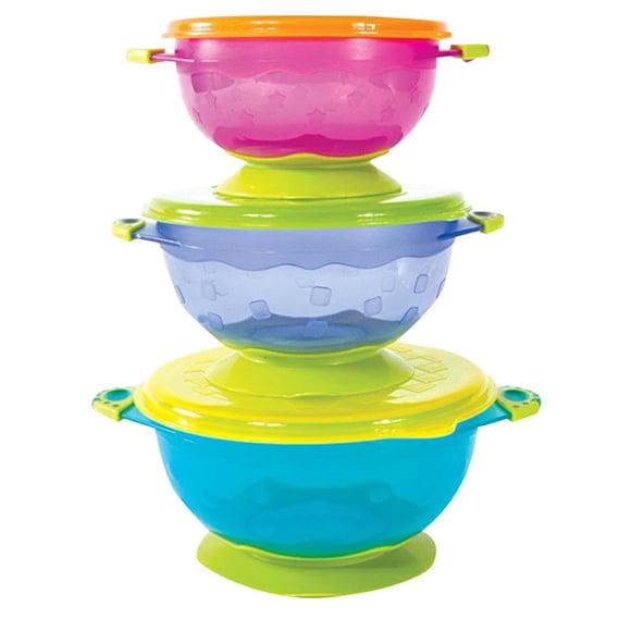 Smart Sprout Baby Bowls Approved Stay Put Suction Bowls Set With Snap Tight Lids