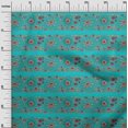 thumbnail image 2 of oneOone Polyester Lycra Fabric Leaves & Floral Block Printed Craft Fabric BTY 56 Inch Wide, 2 of 4