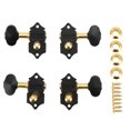 thumbnail image 3 of Left Right Guitar Tuning Knobs, Easy To Install Simple Operation Black And Gold Ukulele Tuning Pegs High Stability  For Bass, 3 of 8