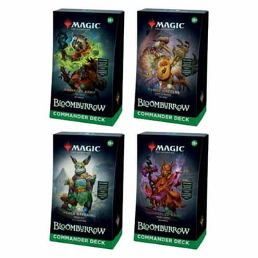 Magic: The Gathering Bloomburrow Commander Deck Bundle - Includes All 4 Decks (Animated Army Family Matters Peace Offering and Squirreled Away)