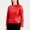 Red, variant on LOVZFMLL Jackets for Women Fashion Zipper Leather Tops With Pocket Short Coat Jacket