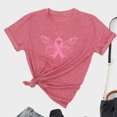 thumbnail image 1 of TIMIFIS Chandails de Sensibilisation au Cancer du Sein pour Femmes Été Ample Imprimé T-Shirt à Col Rond Manches Courtes Blouse Décontractée Automne/hiver, 1 of 5