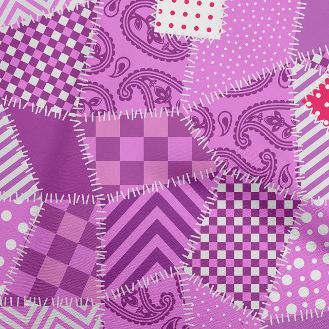 oneOone Polyester Spandex Purple Fabric Block Craft Projects Decor Fabric Printed By The Yard 56 Inch Wide