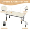 thumbnail image 3 of Cherish Height Adjustable Kids Table and 6 Chairs Set - Graffiti Desktop, Easy-to-Clean Arts & Crafts Table with Non-Slip Legs, Detachable Storage Box for Daycare, Classroom, and Home, 3 of 8