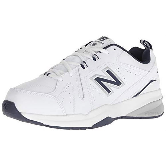 New Balance Homme 608 V5 Espadrilles Décontractées Confort, Blanc/marine, 9.5 W