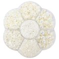 thumbnail image 3 of Ensemble de 2800 Pcs Perles Demi-Perle à Dos Plat Perles Perles Bricolage Satin Lustré Plastique pour Robe de Mariée Blanc Lacté, 3 of 9