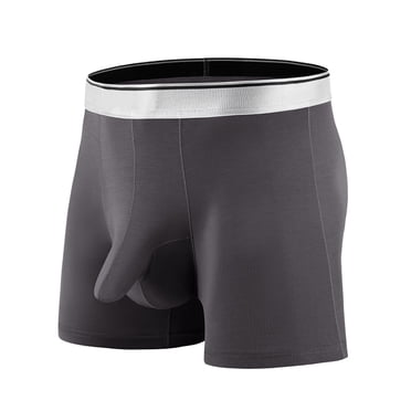 Ketyyh-chn99 Mens Briefs Underwear 2024 Breathable Short Leg Trunks Underpants Mens Soft Breathable Boyshort Boys Plus Size Sports Underwear Separation Boxers. Grey,M