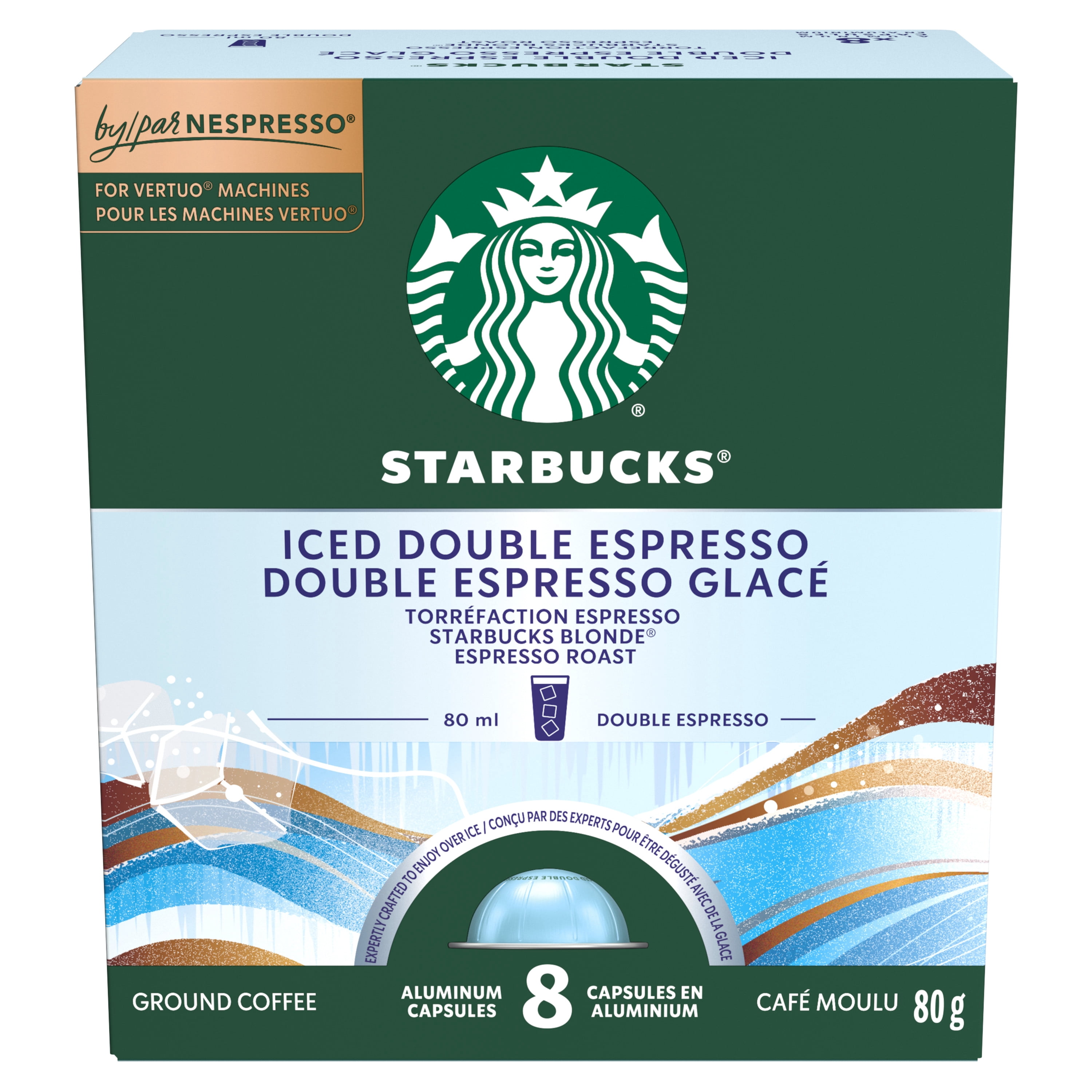 STARBUCKS Iced Double Espresso For NESPRESSO VERTUO, Brews 80 ml