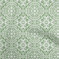 thumbnail image 1 of oneOone Georgette Viscose Green Fabric Asian Block Floral Sewing Craft Projects Fabric Prints By Yard 42 Inch Wide, 1 of 4